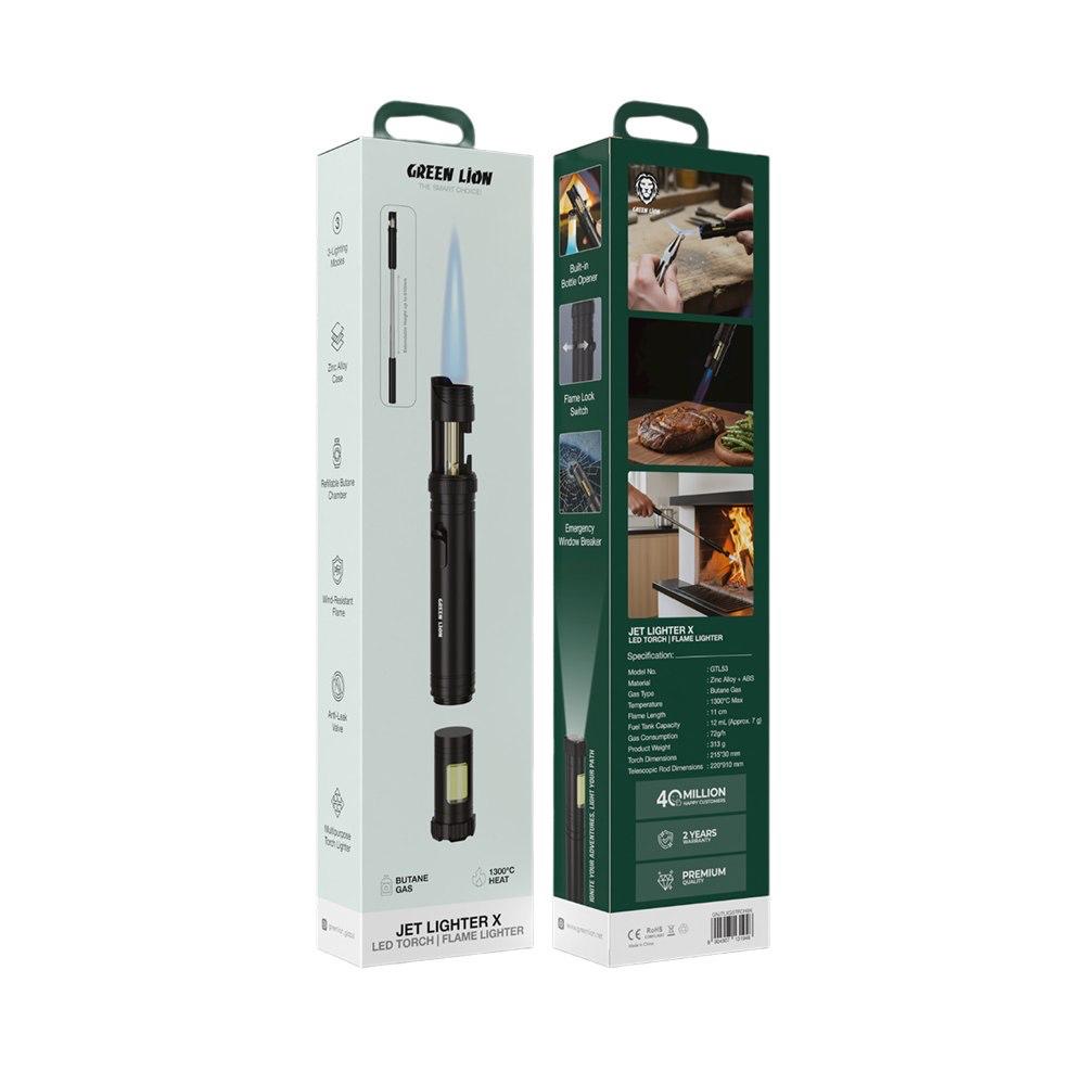 فندک چندکاره گرین لاین مدل Jet Lighter X با چراغ LED
